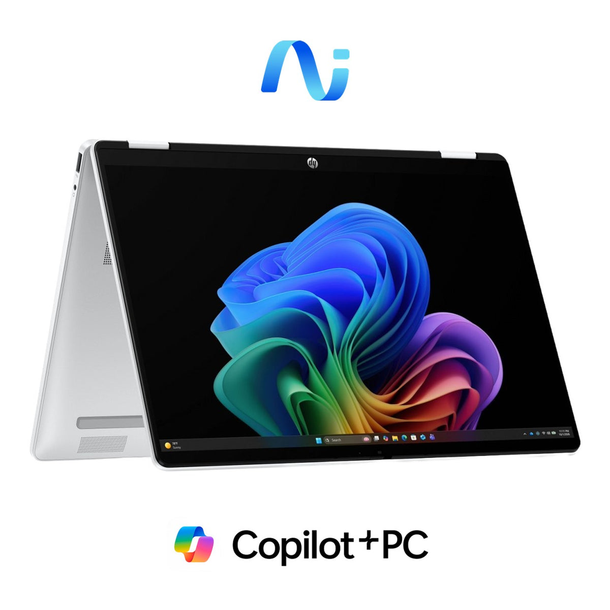 HP OmniBook 5 Flip 14-km00 14-inch 2K Next Gen AI 2-in-1 Laptop - Intel Core Ultra 7 355 512GB SSD 16GB RAM Win 11 Home Glacier Silver image 3