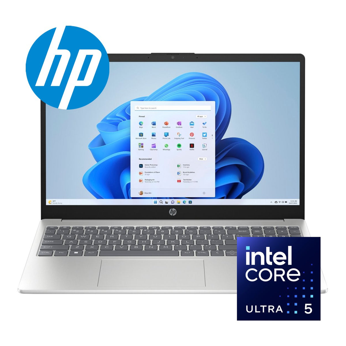 HP 15-fd2013ni 15.6-inch FHD AI Laptop - Intel Core Ultra 5 225U 512GB SSD 16GB RAM Win 11 Home Natural Silver image 2