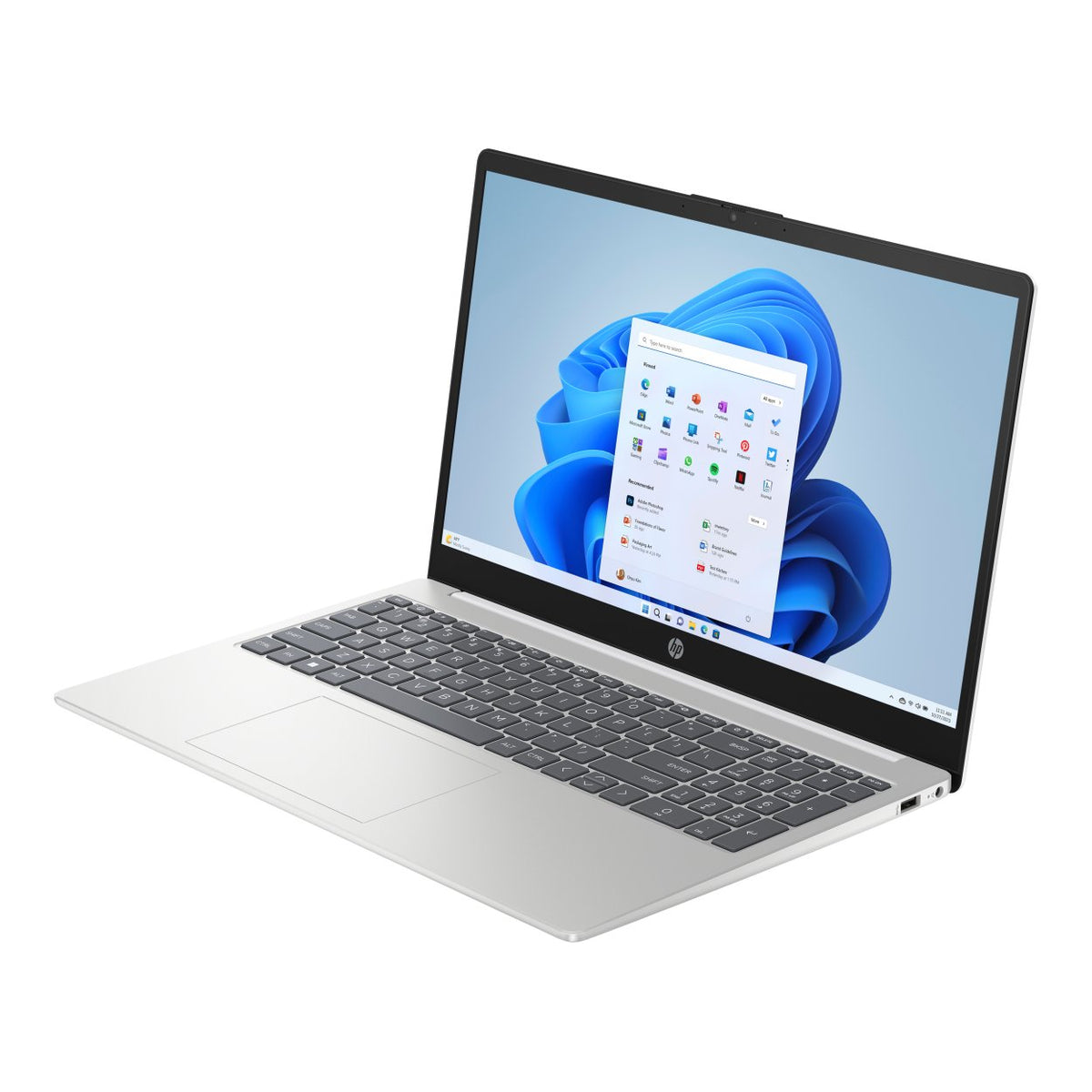 HP 15-fc0113ni 15.6-inch FHD Laptop - AMD Ryzen 5 7530U 512GB SSD 8GB RAM Win 11 Home Diamond White image 3