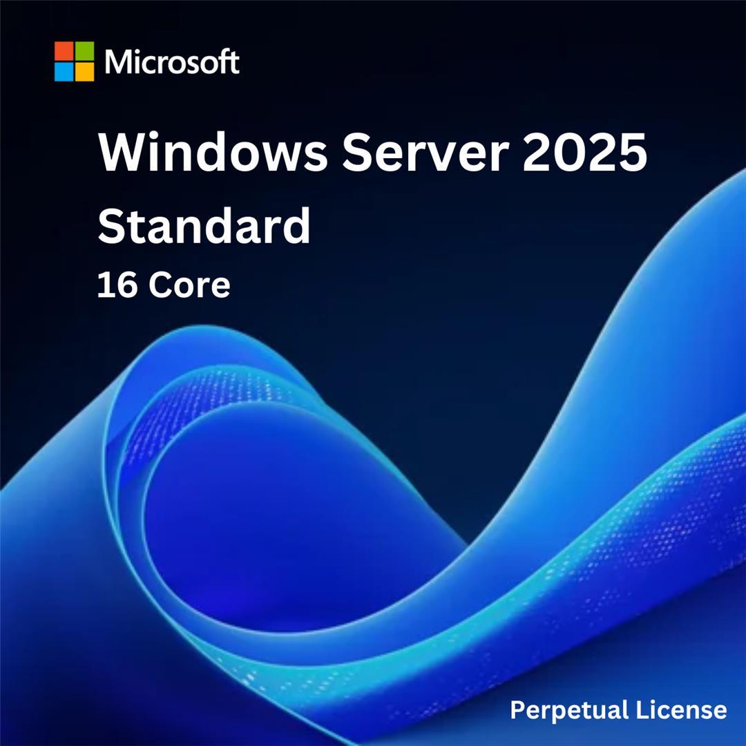 Microsoft Windows Server 2025 Standard 16 Core License Pack - Perpetual License