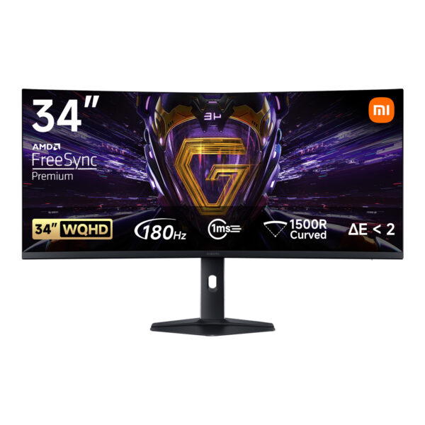 Xiaomi G34WQi 34-inch 3440 x 1440p WQHD 21:9 180Hz 1ms LCD VA Curved Gaming Monitor ELA5454EU