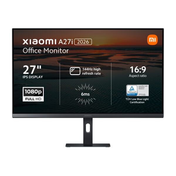 Xiaomi A27i 2026 27-inch 1920 x 1080p FHD 16:9 144Hz 6ms LCD IPS Office Monitor ELA6410EU