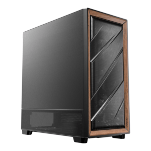 Antec FLUX SE E-ATX | ATX | Micro-ATX | ITX Mid-Tower Gaming Chassis Wood Front Panel- Black image 1