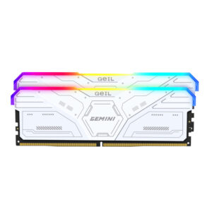 GeIL Gemini RGB 32GB DDR5 6000MHz Desktop Gaming Memory Kit (2 x 16GB) – White image 1