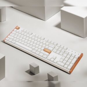 Keychron K10 HE Special Edition Full-size Hot-Swap Gateron Dbl-Rail Nebula Switch RGB Wireless Keyboard - White (Wood + Al) image 5