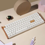 Keychron K4 HE 96% Magnetic Switch Hot-Swap RGB Wireless Keyboard – White (Wood + Aluminium) image 4