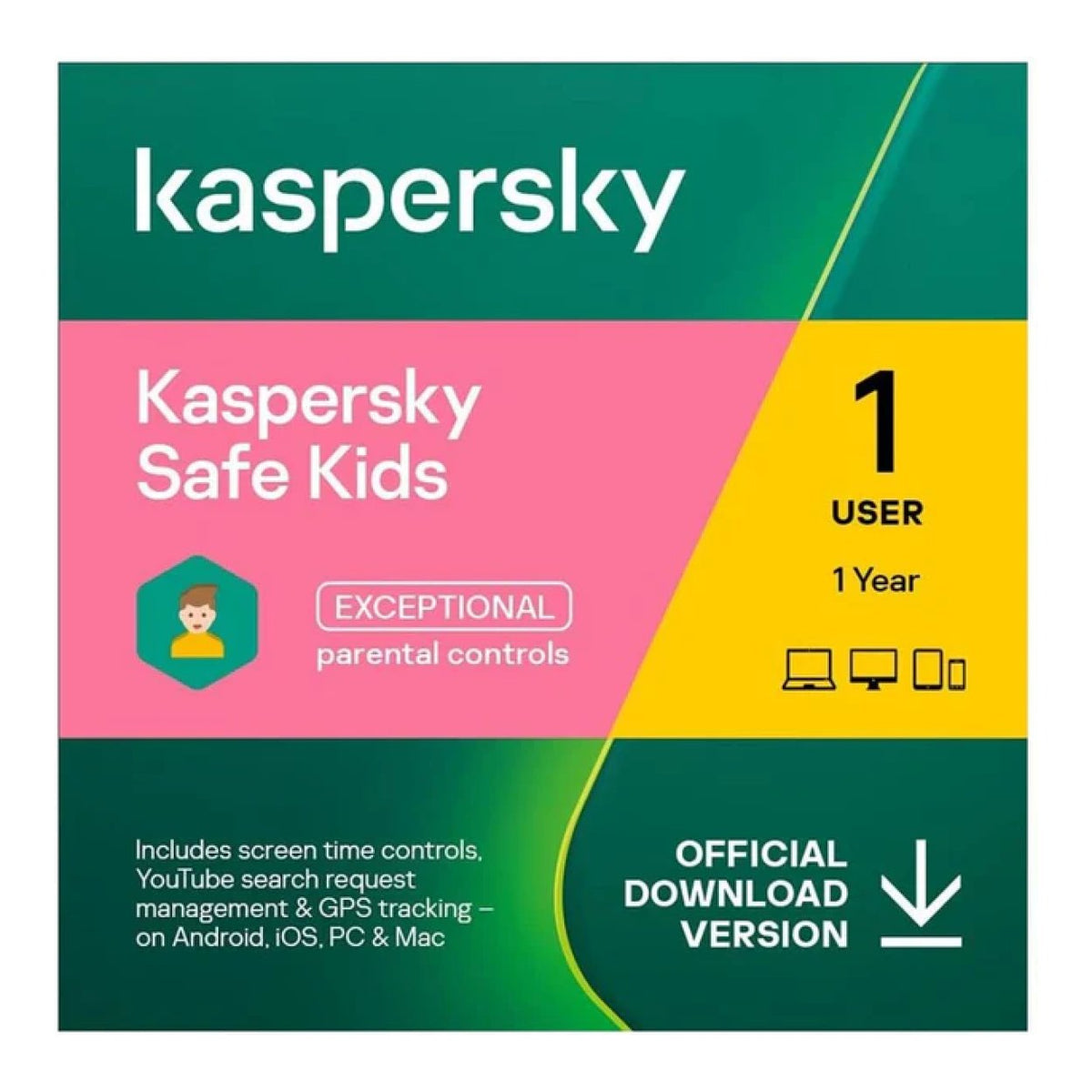 Kaspersky Safe Kids 1-year 1-User License KL19629DAFS image 2
