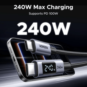 UGREEN 240W USB Type-C Cable with LED Display 1M image 6