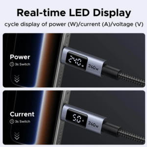 UGREEN 240W USB Type-C Cable with LED Display 2M image 4