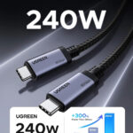 UGREEN USB4 Gen4 240W USB-C to USB-C Cable (Black) image 3