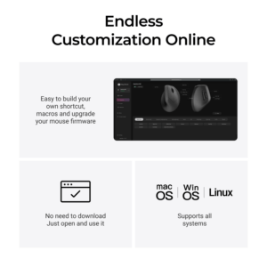 Keychron M5-A29 1K Wireless Mouse (BT/2.4GHz/Wired) - Black image 8