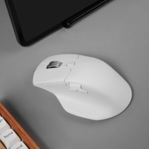 Keychron M6SB72 1K Wireless Mouse (BT/2.4GHz/Wired) with Huano silent Micro switch and premium wheel - White image 4