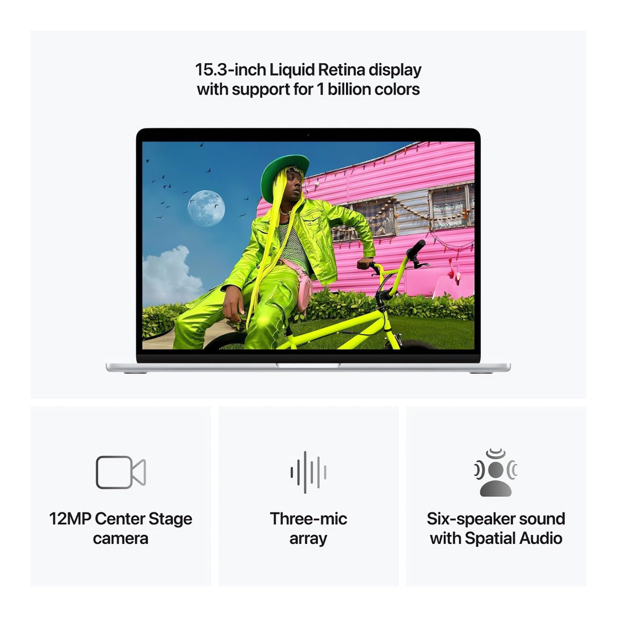 Apple MacBook Air 15.3-inch Retina Laptop - Apple M5 512GB SSD 16GB RAM macOS Silver image 7