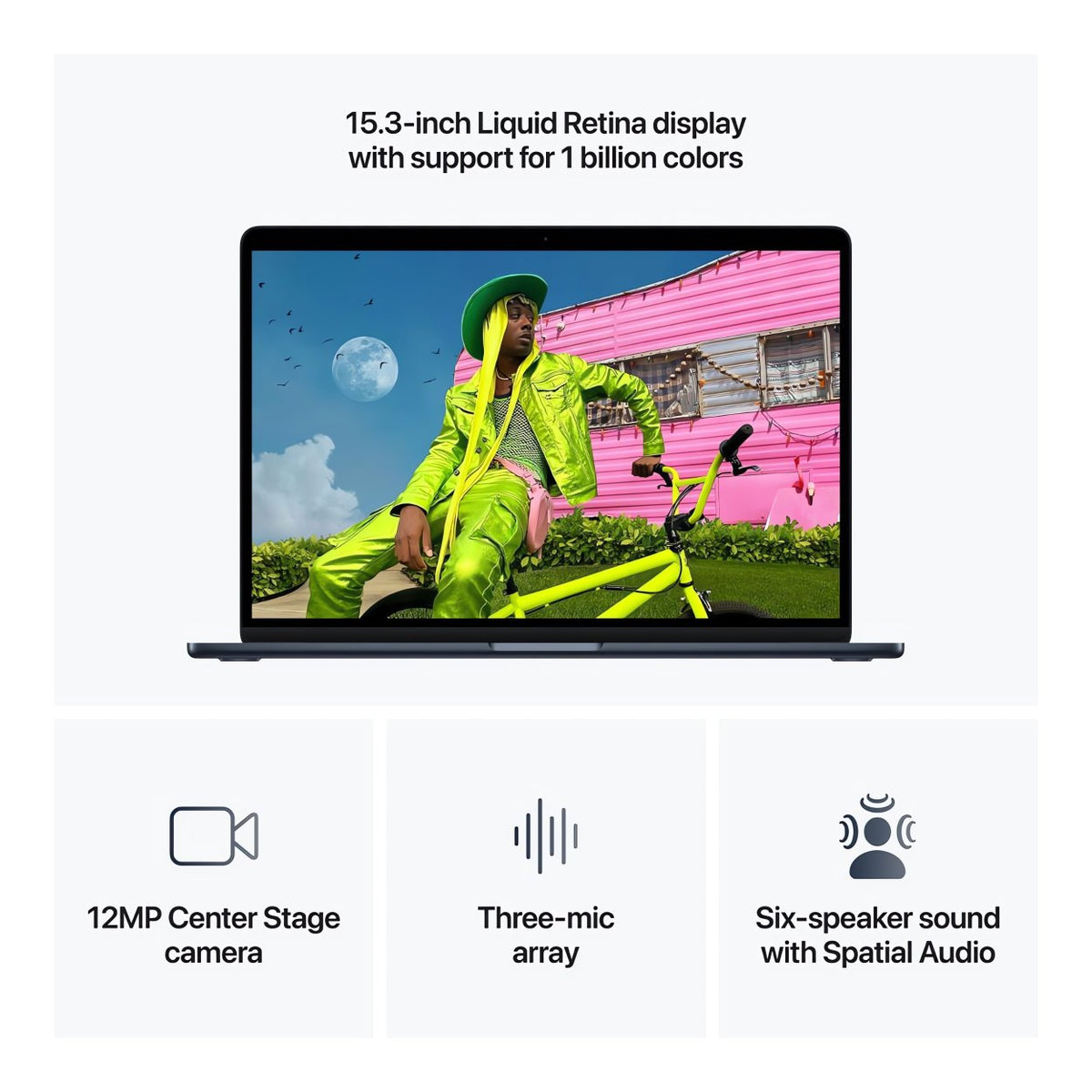 Apple MacBook Air 15.3-inch Retina Laptop - Apple M5 512GB SSD 16GB RAM macOS Midnight image 8