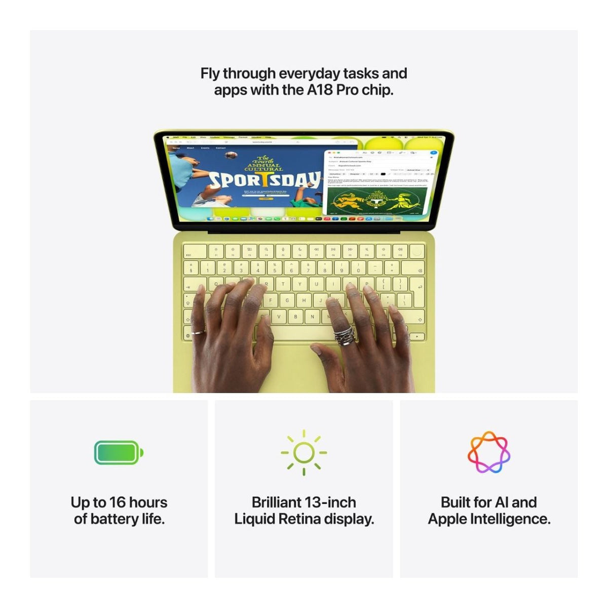 Apple MacBook Neo 13-inch Retina Laptop - Apple A18 Pro 512GB SSD 8GB RAM macOS Indigo image 8