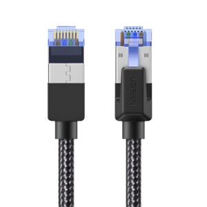 UGREEN Cat8 Nylon Braided Ethernet Cable - 40Gbps with Modular Plugs - 1m image 2