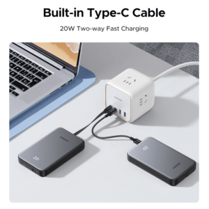 UGREEN 10000mAh 20W Power Bank with Built-in Cable image 7