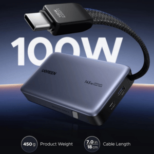 UGREEN Nexode 145W 20000mAh  Power Bank with built-in USB Type-C Cable image 3
