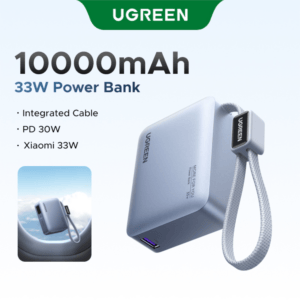 UGreen Nexode 10000mAh 30W Power Bank with Built-in USB Type-C Cable image 6