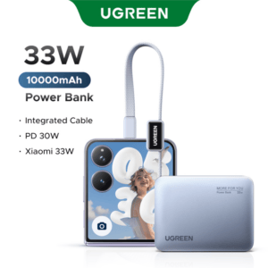 UGreen Nexode 10000mAh 30W Power Bank with Built-in USB Type-C Cable image 7