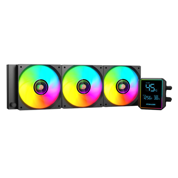 PCBuilder BLIZZARD FREEZE 360mm AIO ARGB Liquid CPU Cooler - Black