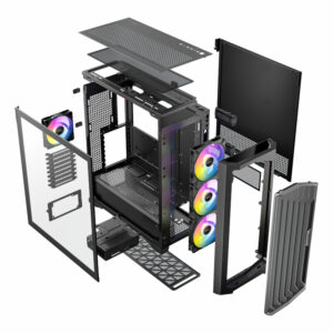Antec Performance FT1 E-ATX |ATX |M-ATX | ITX ARGB Full-Tower Gaming Chassis - Black image 21