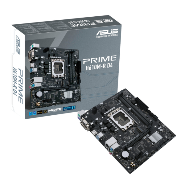 ASUS Prime H610M-R D4 LGA1700 M-ATX Motherboard
