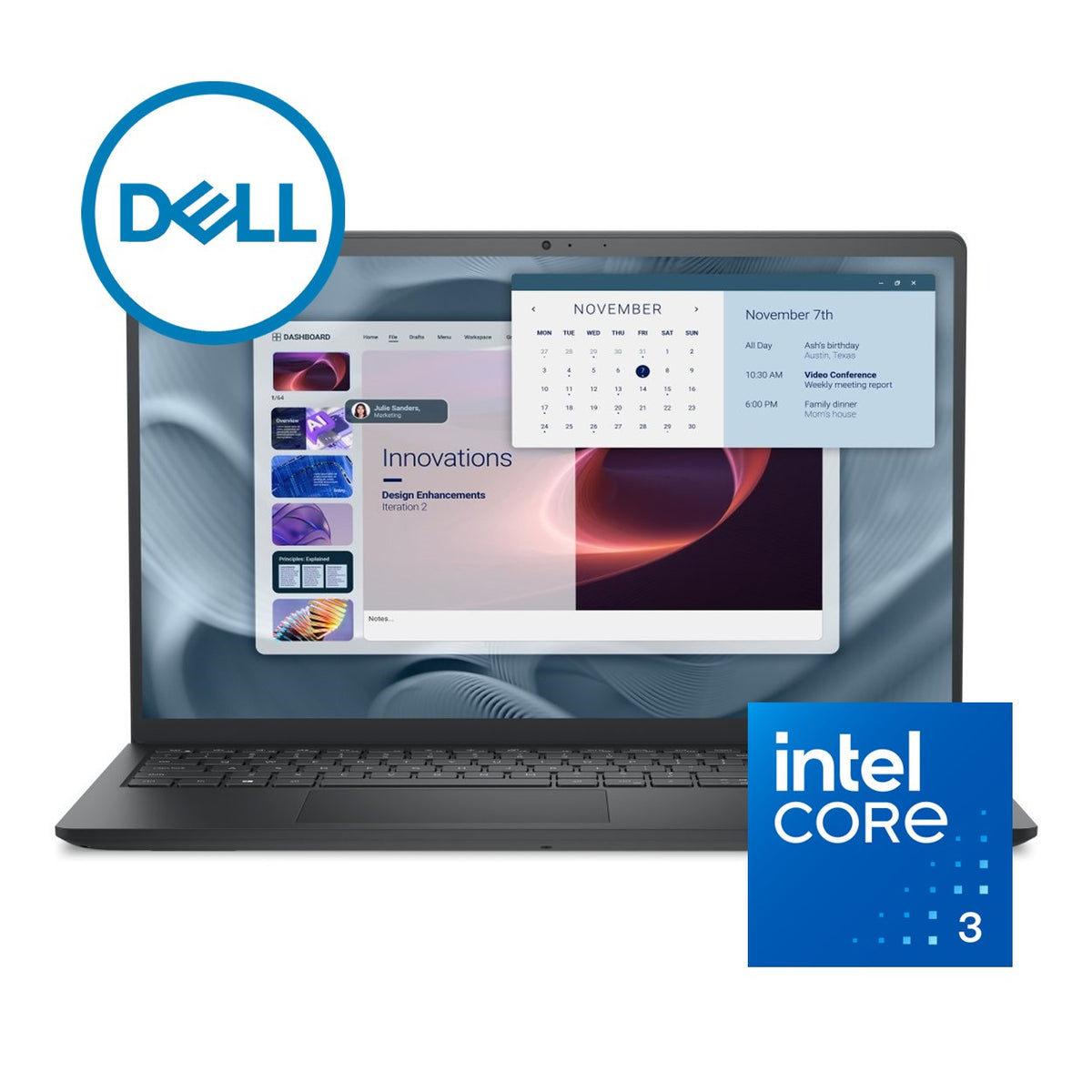 Dell Pro 15 Essential 15.6-inch FHD Laptop - Intel Core 3 100U 512GB SSD 8GB RAM Win 11 Pro image 2