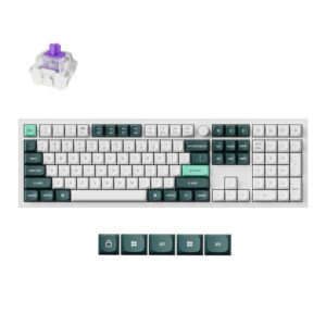 Keychron Q6 HE QMK Full-size Wireless Custom Mechanical Keyboard (Nebula Switch) – Shell White image 1