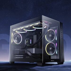 Deepcool CG330 3F Panoramic Dual-Chamber Micro-ATX Gaming Chassis - Black image 3