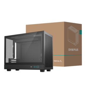 DeepCool CH160 PLUS Micro-ATX Chassis - Black image 1