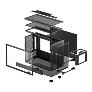 DeepCool CH160 PLUS Micro-ATX Chassis - Black image 7