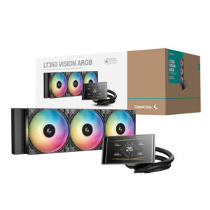 DeepCool LT360 VISION ARGB 4.5" LCD All-in-one CPU Liquid Cooler - Black image 1