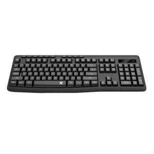 Redragon BK-7367 Full-size Ergonomic Wireless Membrane Office Keyboard - Black image 3