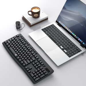 Redragon BK-7367 Full-size Ergonomic Wireless Membrane Office Keyboard - Black image 5