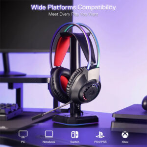 Redragon SCREAM Over-Ear RGB Gaming Headset - Black image 2