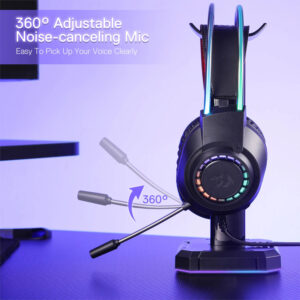 Redragon SCREAM Over-Ear RGB Gaming Headset - Black image 3