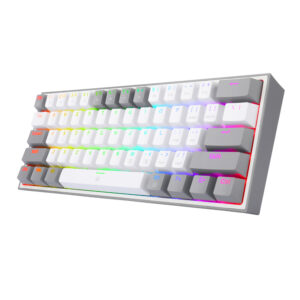Redragon K617 FIZZ 60% Wired RGB Gaming Keyboard - White/Grey image 2