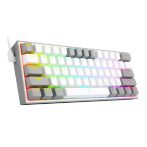 Redragon K617 FIZZ 60% Wired RGB Gaming Keyboard - White/Grey image 3