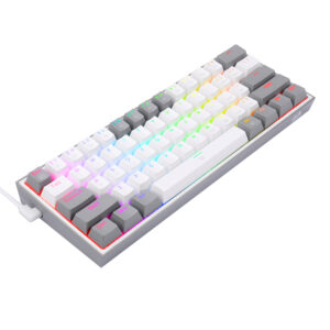 Redragon K617 FIZZ 60% Wired RGB Gaming Keyboard - White/Grey image 4