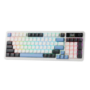 Redragon K719WGB GALATIN RGB PRO Full sized Wireless Gaming Keyboard - White image 1