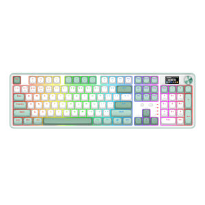 Redragon WYVERN K761 Pro Full-size RGB Wireless Mechanical Gaming Keyboard - White/Green image 2