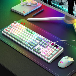 Redragon WYVERN K761 Pro Full-size RGB Wireless Mechanical Gaming Keyboard - White/Green image 7