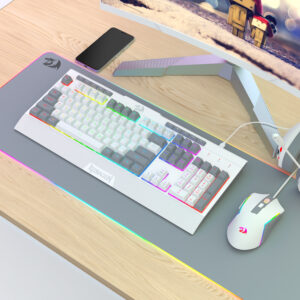 Redragon S151 Wired RGB Gaming Keyboard and Mouse Combo - White and Grey image 7