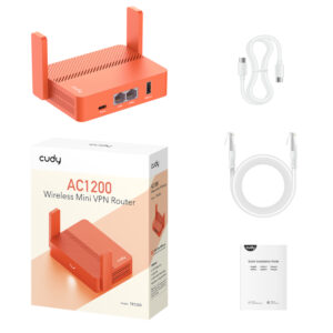 Cudy AC1200 Wi-Fi Mini VPN Router - Orange image 5