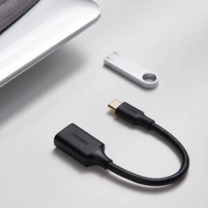UGREEN Type-C to USB-A Adapter (Male to Female, 15cm)– Black image 3