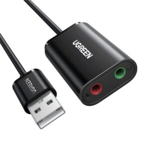 UGREEN USB to 3.5mm External Stereo Sound Adapter - Black image 2