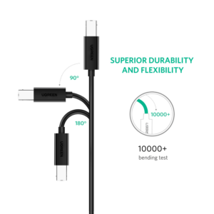 UGreen USB Type-C to B Male Printing Cable 2m - Black image 4