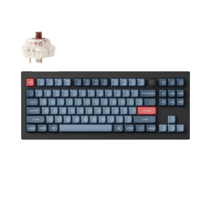 Keychron V3 Max QMK/VIA 80% Wireless Custom Mechanical Keyboard (Brown Switch) – Carbon Black image 1