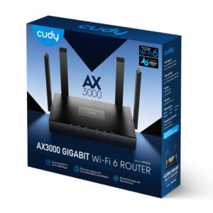 Cudy AX3000 5-Port Gigabit Dual-Band Wi-Fi 6 Mesh Router – Black image 5